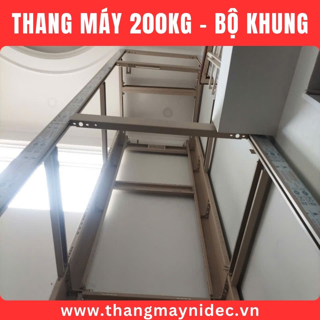 bộ khung thang máy gia đình 200kg